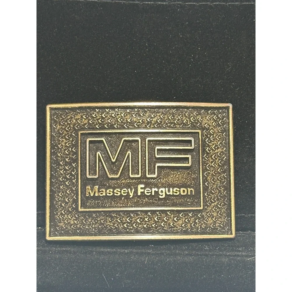 Vintage Massey Ferguson MF Belt Buckle Made in Canada Tractor Farm Equipment